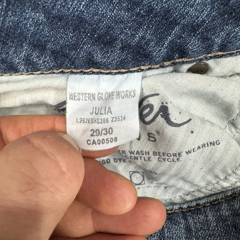 Silver Jeans Womens W29 L30 Blue‎ Bootcut Stretch Western Julia Faded Whiskered